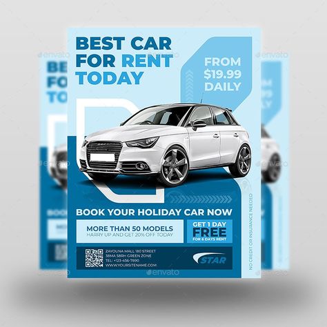 Car Rental Flyer Template Holiday Car, Creative Tutorials, Navigation Bar, Rental Car, Design Maker, Buy Car, Web Themes, Business Card Maker, Flyer Maker