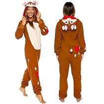 Holiday Characters Costumes, Christmas Vacation Costumes, Reindeer Onesie, Reindeer Costume, Fun Slippers, Costume Jumpsuit, Onesie Costumes, Cute Reindeer, Dress Up Day