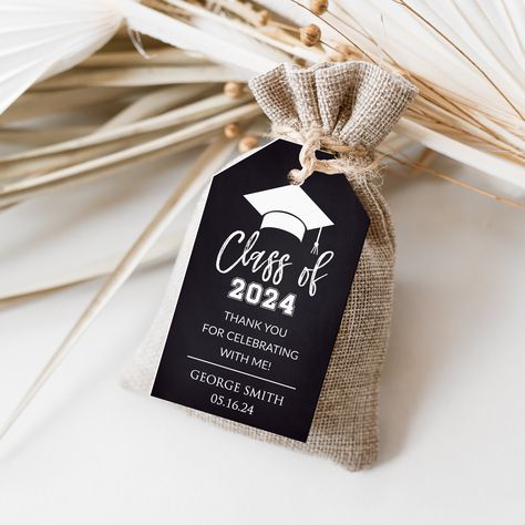 Graduation Favors, Class Of 2024, Grad Party, Grad Parties, School College, Favor Tags, Gift Tag, Graduation Party, Party Gifts