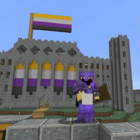 Minecraft W, Non Binary Pride, Minecraft Furniture, Gay Flag, Funny Comebacks, Five Guys, Cool Minecraft, Minecraft Architecture, Minecraft Youtubers