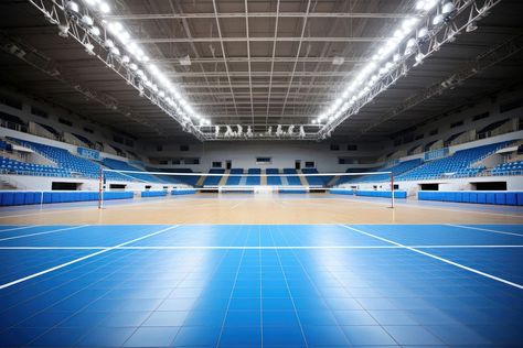 Volleyball stadium indoors sports. AI generated Image by rawpixel. | premium image by rawpixel.com / Porramate Volleyball Court Background, Indoor Volleyball Court, Volleyball Stadium, Football Court, Volleyball Images, About Volleyball, Volleyball Backgrounds, Indoor Volleyball, Volleyball Court