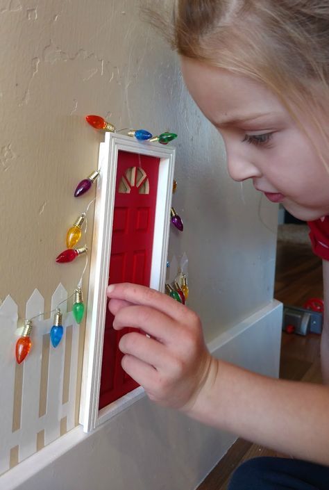 Diy Elf Door, Elf Door Diy, Diy Elf, Fairytale Houses, Elf Door, Awesome Elf On The Shelf Ideas, Xmas Elf, Door Diy, Room Boxes