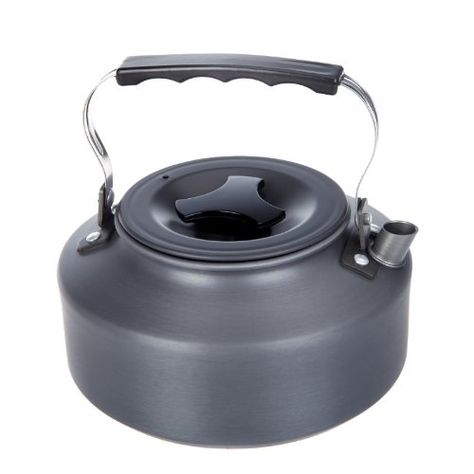 Docooler 1.1L Portable Ultra-light Outdoor Hiking Camping Picnic Water Kettle Teapot Coffee Pot Anodised Aluminum -- You can get additional details at the image link. Green Cookware, Camping Coffee Pot, Camping Cooking Utensils, Cooking Spaghetti, Camping Kettle, Camping Pot, Camping Utensils, Ultralight Camping, Camping Water