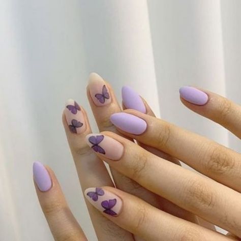 butterfly nails? we think yes! 💜🦋 #FormalApproach #FormalTogether #IPAProm #IPAPromRetailer #IPADesigner Pastel Nail Art, Unghie Nail Art, Wow Nails, Cute Simple Nails, Subtle Nails, Colorful Nails, Casual Nails, Spring Nail Art, Short Acrylic Nails Designs