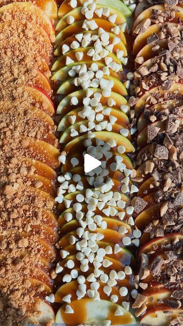 Brooke Carson on Instagram: "SHEET PAN CARAMEL APPLES 🍎  Your new favorite way to enjoy a caramel apple that is perfect for sharing!!! 👏🏼 I partnered with @eventfulsweetsco to share this simple & approachable fall treat using their hassle free chopped toppings! With over 50 different toppings to choose from, I love keeping these on hand for recipes, as ice cream toppers and even just for snacking - you can use BROOKE10 for 10% off your order + free shipping 🥰 INGREDIENTS: - 3 apples - 1 cup caramel sauce - @eventfulsweetsco toppings of choice! I am using the Cinnamon Streusel, Yogurt Chips and Heath DIRECTIONS: 1. Line a large baking sheet with foil and set aside 2. Thinly slice each apple and place them evenly in rows on the baking sheet 3. Top with caramel & toppings of choice and EN Caramel Apple Slices Tray, Sheet Pan Caramel Apple Slices, Sliced Caramel Apples, Sheet Pan Caramel Apples, Caramel Apple Slices Sheet Pan, Caramel Apple Slice Sheet Pan, Easy Sheet Pan Caramel Apples, Caramel Apple Sheet Pan, Sheet Tray Caramel Apples