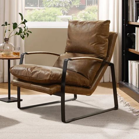 Gibb Upholstered Armchair Reno House, Cd Project, Inside House, Leather Chaise, Chair Ideas, Room Refresh, Leather Accent Chair, Leather Lounge Chair, Comfy Sofa