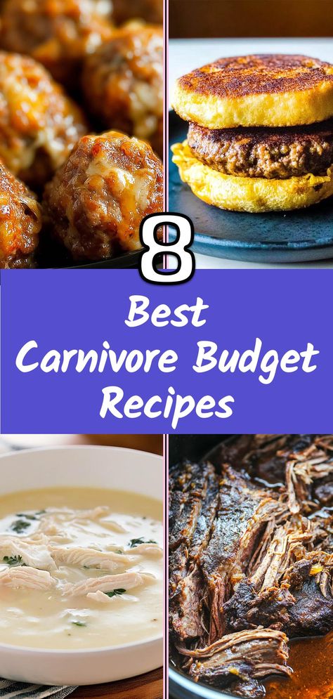 Carnivore Budget Recipes Chicken Bacon Casserole, Carnivore Diet Recipes, Diet Meal Prep, Diet On A Budget, Diet Shopping List, Caveman Diet Recipes, Carnivore Keto, Simply Keto, Chuck Roast Recipes