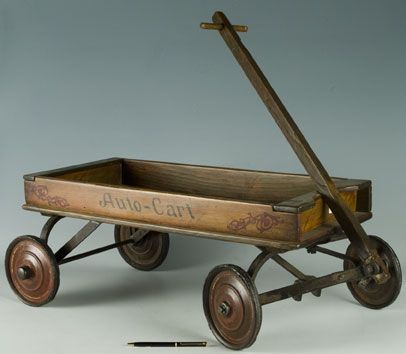 Autos, Children and Automotive art on Pinterest Metal Wagon, Antique Wagon, Kids Wagon, Vintage Transportation, Toy Wagon, Old Wagons, Wooden Wagon, Red Wagon, Home Garage