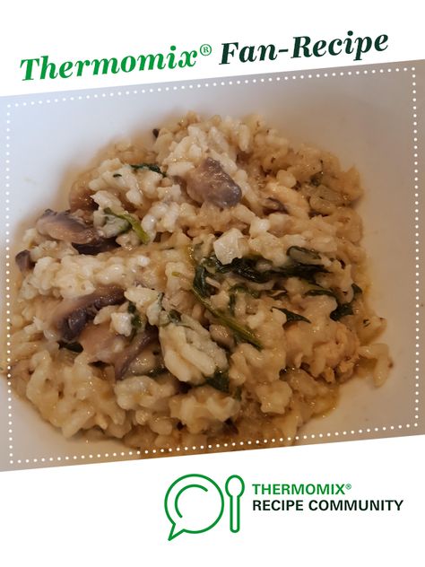 Thermomix Risotto Recipes, Chicken Mushroom Risotto, Bacon And Mushroom Risotto, Tm6 Recipes, Thermomix Recipes Dinner, Risotto Recipes Chicken, Rice Dishes Recipes, Main Recipes, Chicken Risotto