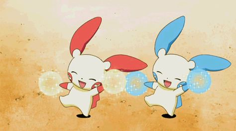 I love these two! Plusle Pokemon Art, Plusle Minun, Pokemon Quotes, Pokemon Original, Pokemon Gif, Pokemon Pokemon, Pokémon Master, Pokemon Funny, All Pokemon