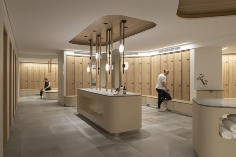 Woods Bagot, Drying Room, Base Building, Gym Lockers, Changing Room, Iconic Buildings, Gym Design, Locker Room, Office Building