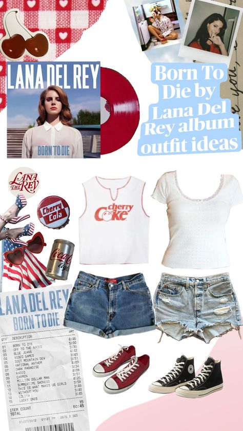 Born To Die by Lana Del Rey album outfit ideas 🎀🇺🇸🍒 #lanadelrey #borntodie #album #foryou #foryoupage #fypshuffle #fyp #outfitidea #music Made by:Bella/Me :3 What To Wear To A Lana Del Rey Concert, Lana Del Rey Born To Die Outfit, Born To Die Outfit, Lana Del Rey Born To Die, Lana Del Rey Clothes, Lana Del Rey Aesthetic Outfits, Lana Del Rey Tour, Lana Del Rey Outfits, Rey Costume