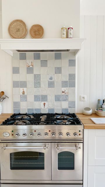 Tile behind vanity