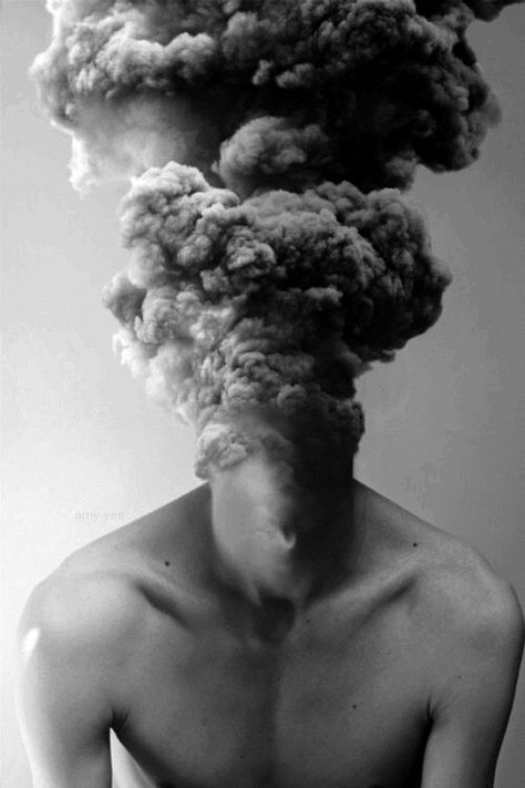 Overthinking Head Explosion, Health And Fitness Magazine, Soyut Sanat Tabloları, Foto Art, 인물 사진, White Photo, Pics Art, Double Exposure, Migraine