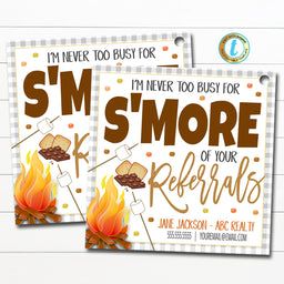 Checkout - TidyLady Printables S'more Referrals, Referral Ideas, Business Marketing Gifts, Dr Office, Realtor Ideas, Choice Template, Marketing Gifts, Dream Address, Mortgage Marketing