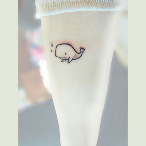 Cartoon Whale Tattoo, Easy Tattoos, Tatoo Styles, Whale Tattoo, Cartoon Whale, Whale Tattoos, Cartoon Tattoos, Stick And Poke, Piercing Tattoo