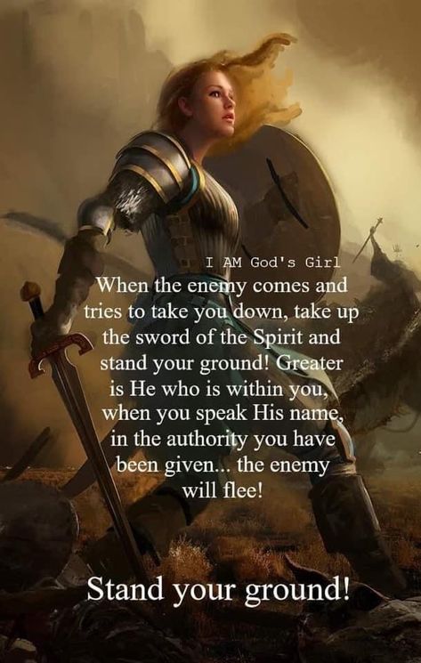 Spiritual Warfare Prayers, Spiritual Warrior, Christian Quotes Prayer, Gods Girl, Warrior Quotes, Prayer Warrior, Bible Verses Quotes Inspirational, Bible Quotes Prayer, Spiritual Warfare