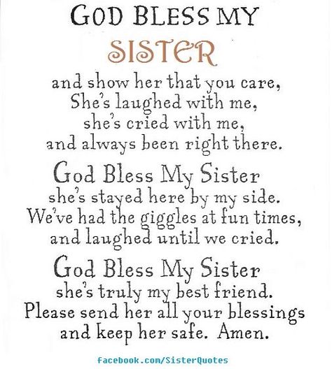 Latha venkat More God Bless My Sister, Sister Prayer, Prayers For Sister, Quotes Sister, Happy Birthday Sister Quotes, Sister Love Quotes, Friend Ideas, Sister Poems, Best Birthday Quotes