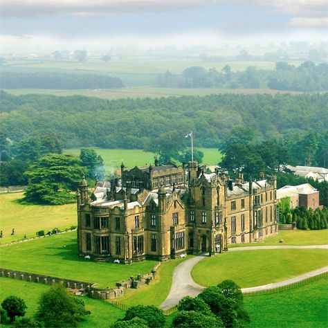 Allerton Castle, Near Knaresborough, Harrogate North Yorkshire, House Exterior Ireland, Allerton Castle, Manor Homes, Castle Weddings, Castle Wedding Venue, English Manor Houses, Old Manor, English Castles, Royal Castles