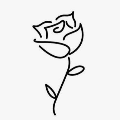 Roses Drawing Simple, Easy Rose Drawing Simple, Easy Rose Tattoo, Rose Simple Drawing, Rose Doodle Simple, Easy Rose Doodle, Simple Flower Drawing Easy, Simple Rose Drawing, Rose Doodle