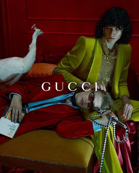 Gucci Official’s Instagram photo: “In new imagery to present the #GucciAria collection, a model holds Judith Butler’s ‘Bodies that Matter.’ From @alessandro_michele’s notes…” Collections Photography, Campaign Fashion, Fashion Photography Inspiration, Photoshoot Concept, Gucci Fashion, Fashion Photoshoot, Red Jacket, Vintage Advertisements, Editorial Photography