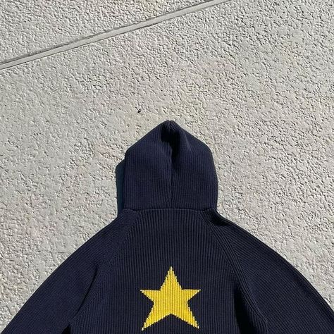 @vwoollo on Instagram: "Knit Navy Hoodie Available now in bio. VWOOLLO.COM - Cut and Sewn - 100% Cotton - Oversized/ Boxy Fit - Slightly Cropped - Raglan Style Sleeves - Square Style Pocket - 5 Point Star on Back *Limited Stock*" 5 Point Star, Navy Hoodie, Knit Hoodie, Fashion Photoshoot, Limited Stock, Things To Buy, On Back, Aesthetic Clothes, Clothing Brand