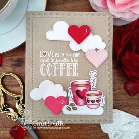 Newton’s Nook – Love Café | Cards and Coffee Time Coffee Valentines Day Cards, Coffee Cards Handmade, Coffee Items, Coffee Themed Cards, Cafe Cards, Love Cafe, Card Stamping, Everyday Cards, Tea Ideas