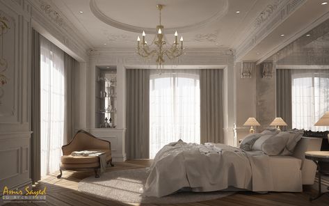 Neoclassical Master Room Design, Cuartos Aesthetic, Classic Room, Bedroom Wall Colors, Architecture 3d, Home Building Design, Loft Spaces, House Room, 3d Visualization