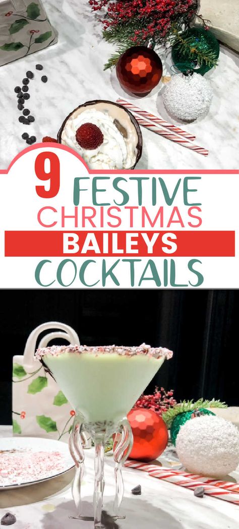 Christmas Drinks With Baileys Irish Cream, Christmas Cocktails Kahlua, Holiday Cocktails With Baileys, Bailey Cocktails Recipes, Baileys Holiday Cocktails, Baileys Cocktails Christmas, Baileys Vanilla Mint Shake Recipes, Baileys Recipes Drinks Christmas, Peppermint Baileys Christmas Cocktail