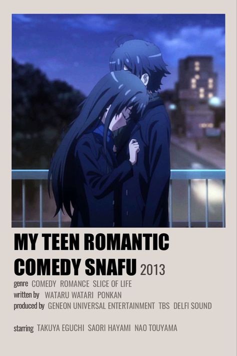 Anime Suggestions Romantic, Romantic Anime Movies To Watch List, My Romantic Comedy Snafu, Romantic Anime Movie, Comedy Anime Recommendations, Romance Anime Art, Romantic Animes To Watch, Good Romance Anime, Snafu Anime