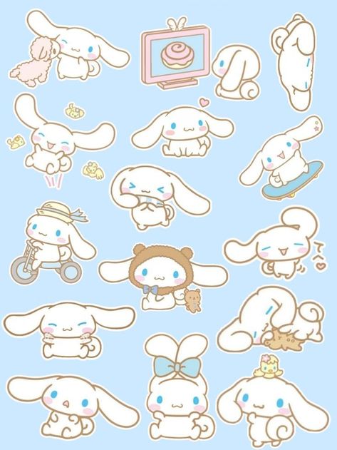 Cinnamon Roll Sanrio Stickers Printable, Sanrio Stickers Printable Sheet, Sanrio Stickers Printable Cinnamoroll, Cinnamon Roll Sanrio Sticker, Cinnamonroll Sanrio Sticker, Cinnamon Roll Sticker, Cinnamoroll Sticker, Sanrio Cake, Stickers To Print