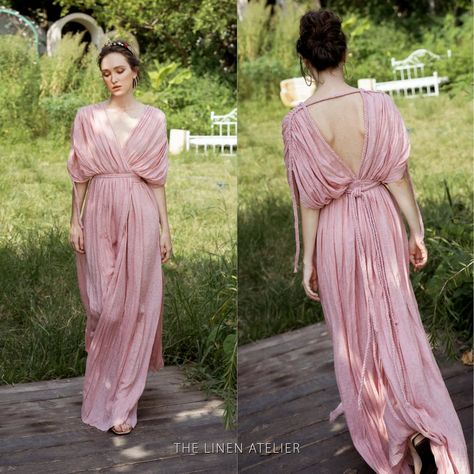 IRIS Goddess Dress Bridesmaid Dress Boho Dresses for Women - Etsy Iris Goddess, Goddess Wedding Dress, Linen Summer Outfits, Goddess Wedding, Dress Goddess, Greek Goddess Dress, Greek Dress, Bridesmaid Dresses Boho, Modest Bridesmaid Dresses