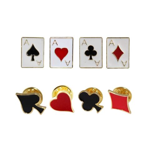 PRICES MAY VARY. Suitable for daily wear as an exquisite accessory to your clothes. Fashion and personalized Playing card suits brooch, special design for Christmas, carnival, and all casual occassion, suitable for all age and can be wore on any occasion. Nice gift for Valentines Day, Christmas, birthday and more. An ideal gift to your family or friend. Suitable for many occasions such as weddings, parties, proms and many other ceremonies and celebrations, or just for daily wearing. These are RANDOM style brooches. Creative and fashion jewelry, wearing this sparkling brooch makes you be unique, charming and the most shining person in the crowd. This chic trinkets can be used to decorate clothes (daily, work, dinner), and a stylish tassel pin will make your outfit more refined and attentive Lapel Pins Suit, Black Spades, Collar Pin, Random Style, Bag Badges, Collar Pins, Metal Fashion, Enamel Lapel Pin, Poker Cards