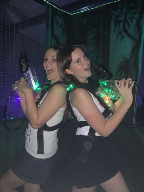 Laser Tag Aesthetic Friends, Laser Tag With Friends, Laser Tag With Friends Aesthetic, Bestie Date Aesthetic, Laser Quest, Laser Game, Laser Tag Aesthetic, Summer Hangout, Escape Room Aesthetic