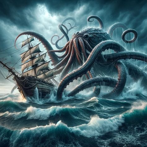 Kraken #KrakenAttack #SeaMonster #NauticalNightmare #MythicalKraken #MaritimeMyth #OceanicTales #LegendaryBeast #TerrorOfTheDeep #SailingInPeril #CreatureOfTheDeep #ai #aiart #aiartwork