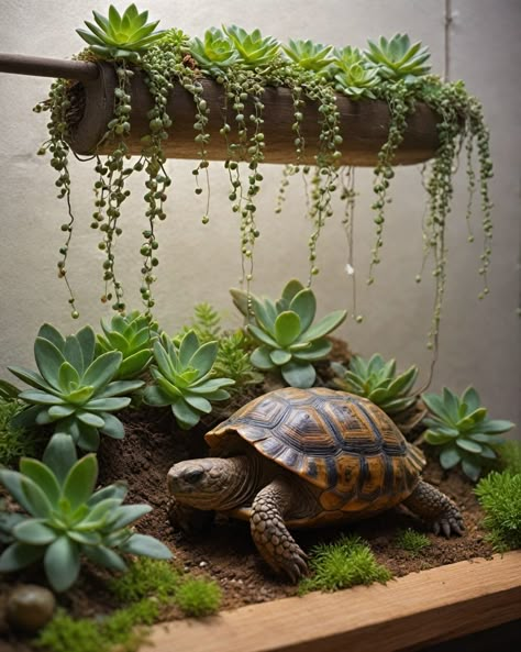 10 Succulents For Tortoise Tortoise Tank Ideas Indoor, Indoor Tortoise Habitat, Turtle House Indoor, Tortoise Tank Ideas, Russian Tortoise Habitat Indoor, Sulcata Tortoise Habitat Indoor, Turtle Homes Ideas, Outdoor Turtle Habitat, Tortoise Enrichment