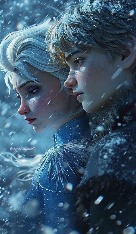 Jelsa Fanart, Disney Movie Art, Disney Character Art, Jack Frost And Elsa, Jack And Elsa, Disney Princess Artwork, Images Disney, Cute Disney Pictures, Princess Pictures