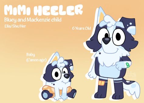 Bluey And Mackenzie Child, Bluey And Mackenzie Future Family, Mckenzie X Bluey, Mckenzie Bluey Pfp, Bluey Cartoon Nail Designs, Mackenzie And Bluey, Bluey X Mackenzie Fanart, Bluey Ships Fanart, Bluey Human Fanart