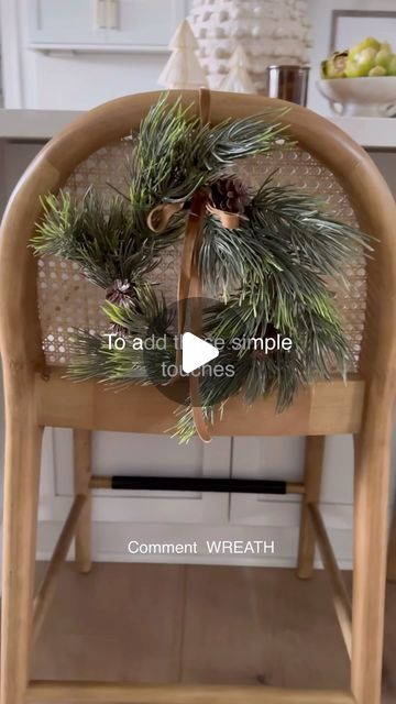 Kimberly Holdaway on Instagram: "🍋 Comment  WREATH 👉🏻 and I’ll send a collection of perfectly sized wreaths and ribbons to style on the back of your stools or chairs. This is such a simple way to add holiday magic! 

How to SHOP: 
📌For the Key Word to work, you must be FOLLOWING me FIRST in order to see my links. If you don’t see the link immediately, shop through the LINK IN MY PROFILE. 🍋 

Comment  SHOP  to receive the link in DMs
Or Click the link in my BIO to Shop my Amazon storefront or my LTK @lemonleafhomeinteriors 

#christmasdecorations #chistmasdecor #holidaydecor #holidaydecorating #wreath" Amazon Storefront, Holiday Magic, My Profile, Open House, Simple Way, Store Fronts, Stools, You Must, Wreath