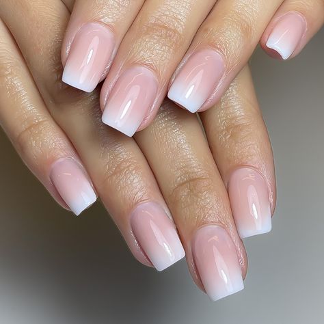 Ambre Nails Ombre Blue, Prom Nails Pink, Ambre Nails, French Fade Nails, Ombre French Nails, Ombre Gel Nails, Faded Nails, Nagel Design, Ombre Manicure