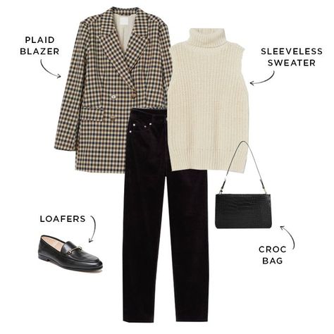 Look Legging, Outfit Chic, Fall Capsule Wardrobe, Casual Work Outfits, Mode Inspo, Blazer Outfits, Plaid Blazer, Work Wardrobe, Professional Outfits