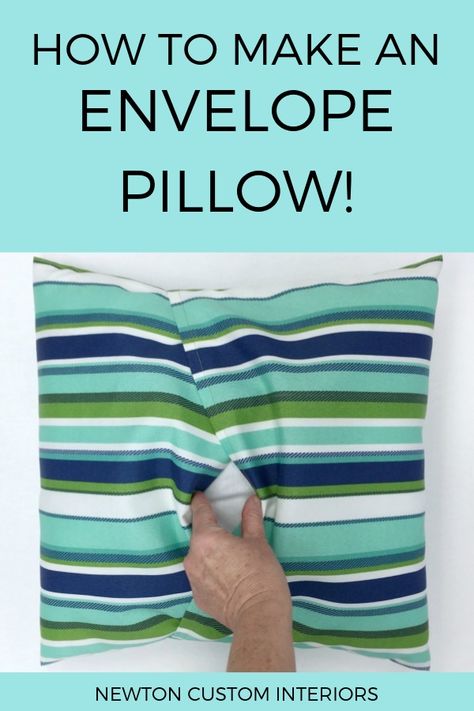 Envelope Pillow Cover Tutorial, Pillow Cover Tutorial, Pillowcase Tutorial, Envelope Pillowcase, Sew Pillows, Envelope Pillow Cover, Make An Envelope, Pillow Covers Tutorial, Envelope Pillow