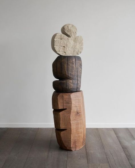 Walnut Wood Moodboard, Wood Totems Sculpture, Nadia Yaron, Contemporary Sculpture Art, Wood Objects, Wood Sculptures, Contemporary Sculpture, March 25, Sculpture Installation