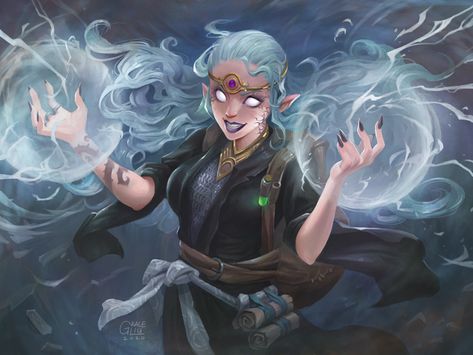 ArtStation - Wild Magic, Grace Liu Wild Magic Sorcerer, Magic Sorcerer, Grace Liu, Dnd Sorcerer, Wild Magic, Types Of Magic, Pathfinder Character, Character Portrait, Dnd Art