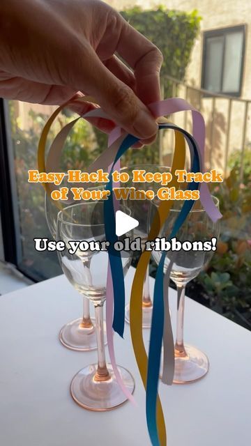 Kind of Wild Wines 💚 on Instagram: "For those dinner parties when you gotta keep track of your glass, try this easy ribbon hack! You can upcycle and use leftover ribbons to make this simple, easy wine tag. 
⠀⠀⠀⠀⠀⠀⠀⠀⠀
#kindofwild #kindofwildwines #sustainablewine #sustainablewines #veganwine #veganwines #biodynamicwine #organicwine #organicrose #winehack #ribbonhack #celebrateeveryday #makeeverydayspecial" Ribbon On Wine Glasses, Can Upcycle, Wine Glass Tags, Vegan Wine, Organic Wine, Wine Tags, Keep Track, Dinner Parties, Simple Tricks