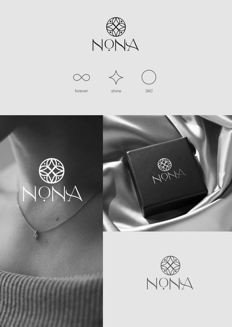 Logo for jewerly by Nona Jewelry Logo Inspiration, Jewelry Store Branding, Jewelry Brand Logo, Jewel Logo, Baby Logo Design, Jewelry Logo Design, Flower Logo Design, Cosmetic Logo, Logo Jewelry