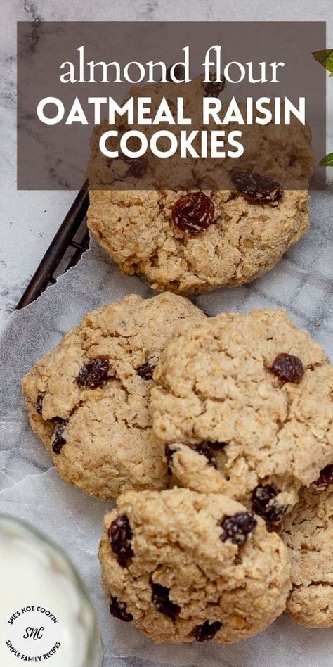 Paleo Oatmeal Raisin Cookies, Almond Flour Oatmeal, Avocado Oatmeal, Small Batch Cookies, Almond Flour Cookies, Baking With Almond Flour, Lost 100 Pounds, Almond Flour Recipes, Best Oatmeal