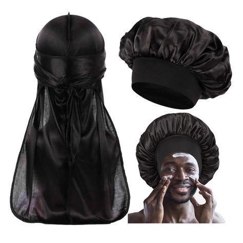 Bonnet For Curly Hair, Bonnet For Men, Curly Hair Braids, Silk Bonnet, Satin Bonnet, Hair Bonnet, Pirate Hats, Sport Hat, Curly Hair Men