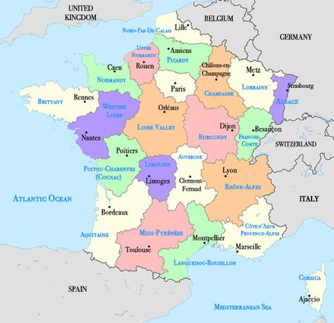 France Map Camping France, Map Of France, Loire Valley France, Alsace Lorraine, Regions Of France, France City, Tourist Office, Grand Est, Tourist Map