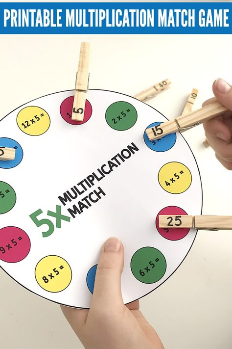 Revise multiplication tables 1x to 12x with this printable times table game. Just add wooden clothes pegs/pins and you're ready to play! Multiplication Activities, Multiplication Tables, Teaching Multiplication, Maths Games, Math Multiplication, Clothes Pegs, Times Tables, Play Furniture, Math Tutor